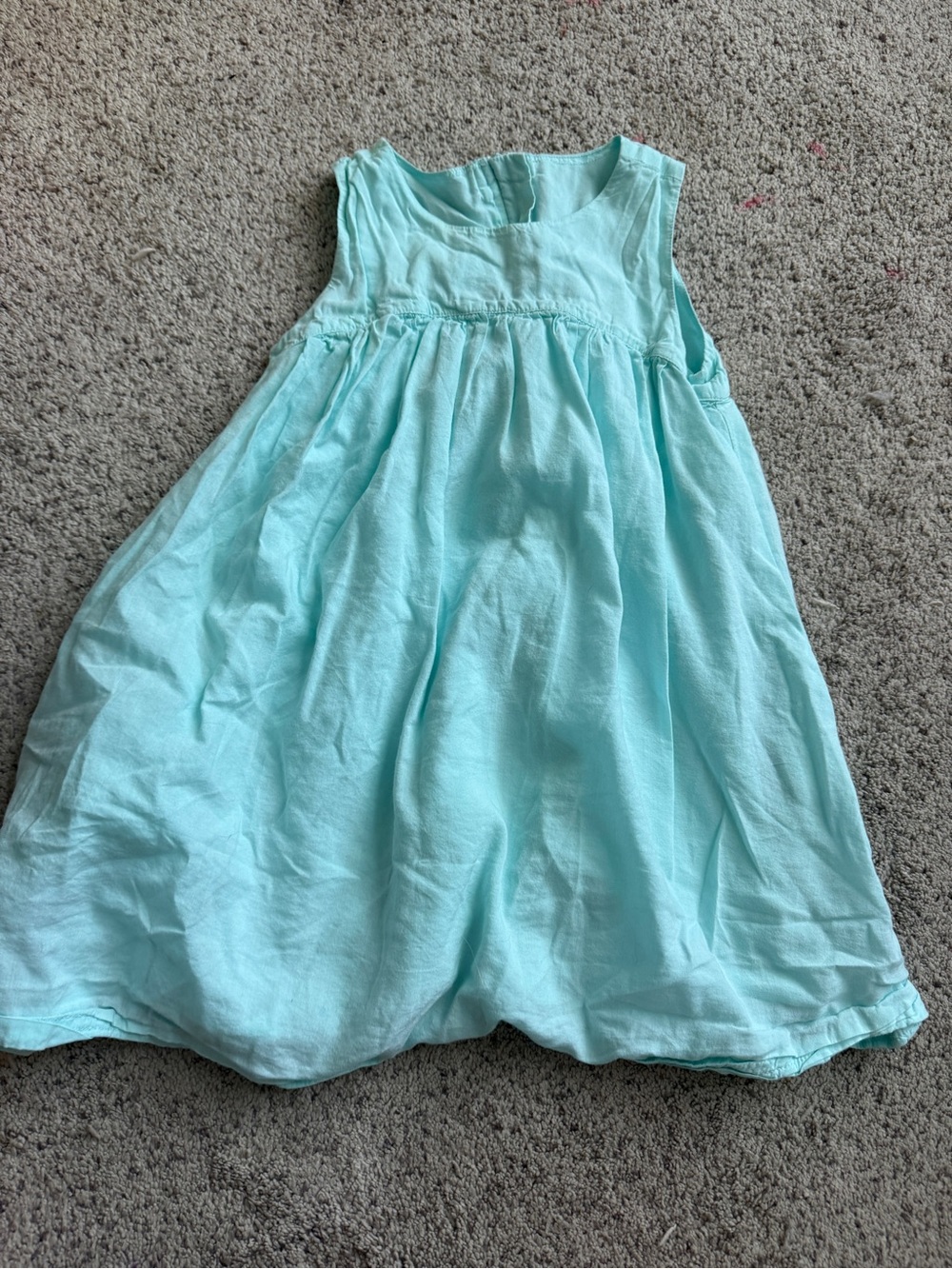 Primary Light Aqua Sleeveless Casual Dress